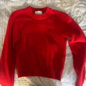 AMI Alexandre Mattiussi Red Wool Sweater